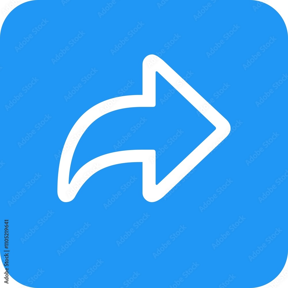 Right side flat icon design on blue background. Right side flat icon design on blue background.