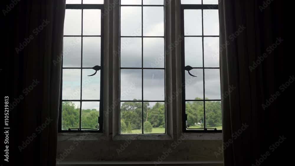 A Beautiful and Scenic Window View Showcasing a Beautifully Lush and Green Landscape Outdoors A Beautiful and Scenic Window View Showcasing a Beautifully Lush and Green Landscape Outdoors