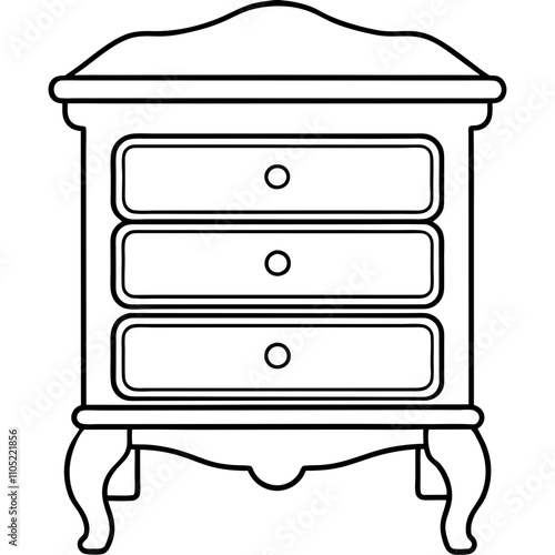 illustration of nightstand