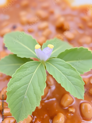 Rametto di fiorellini viola photo