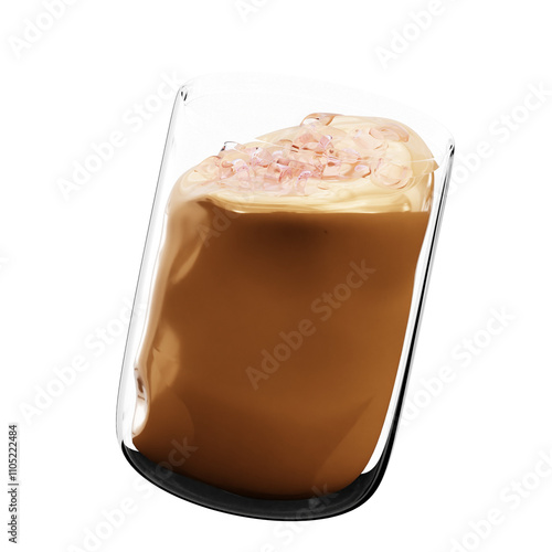 3D Thai Tea Illustration photo