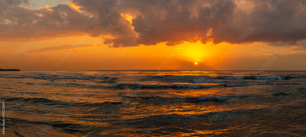 Beirut Panoramic Beach Veiw at Sunset, Lebanon Beirut Panoramic Beach Veiw at Sunset, Lebanon