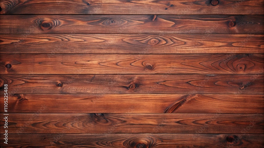 Naklejka premium Rich Brown Wooden Planks Background Texture for Design Projects