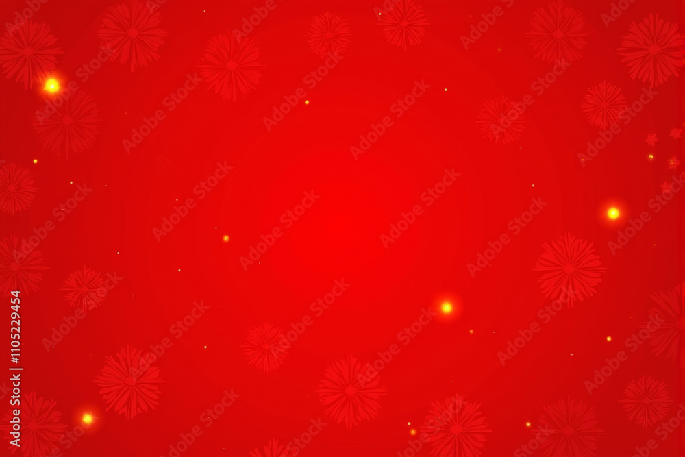 A festive Christmas background with a bright red backdrop and a frame of silver snowflakes and dots. A festive Christmas background with a bright red backdrop and a frame of silver snowflakes and dots.