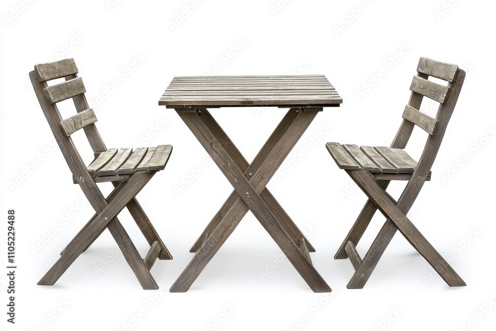Rustic wooden folding table and chairs outdoor patio furniture set weathered gray wood Rustic wooden folding table and chairs outdoor patio furniture set weathered gray wood