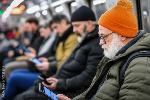A Crowded Subway Train Wher...