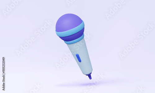 Microphone technology singer music 3D vector icon sing karaoke musical on isolated pastel background. speak podcast entertainment minimal cartoon style. illustration elements