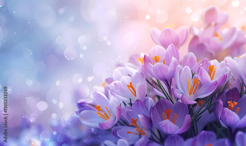 Fototapeta premium spring crocus flowers