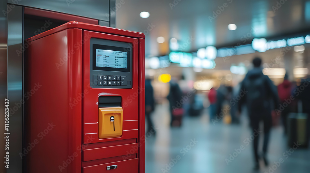 Red Ticket Vending Machine Illustration Red Ticket Vending Machine Illustration