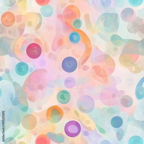 Pastel Circles Abstract Art Print