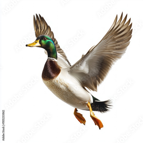Flying Duck Isolated