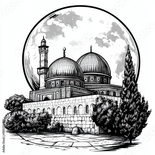 Israel Silhouette, Black An...