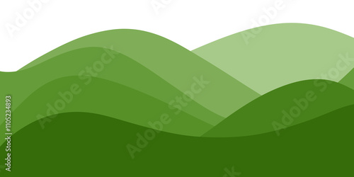 Green gradient wave background