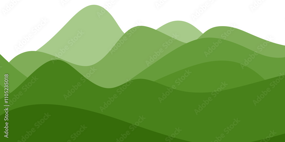 Obraz premium Green gradient wave background