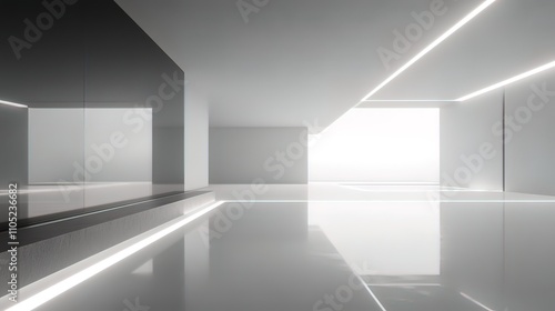 Wallpaper Mural Modern Interior Design with Glowing Lights Torontodigital.ca