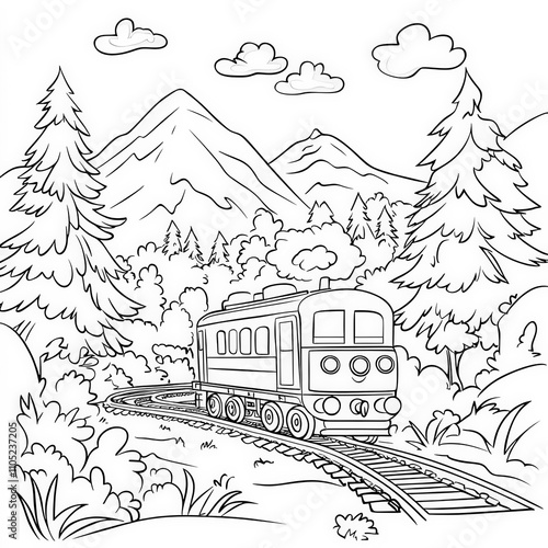 A train traveling through t...
