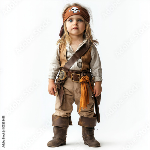 Child Wearing A Pirate Cost...