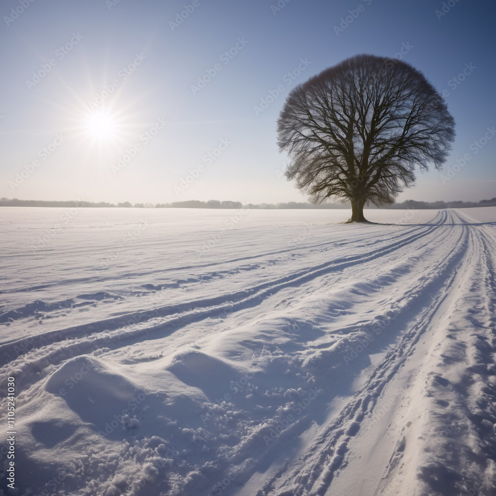 Ebenen - Winterzauber unter eisigem Himmel Ebenen - Winterzauber unter eisigem Himmel