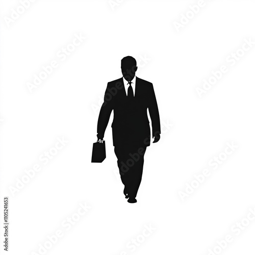 Salesman Silhouette, Illust...