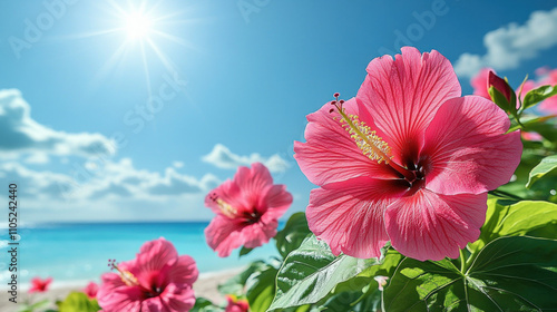 Tropical Scene Featuring Lu...