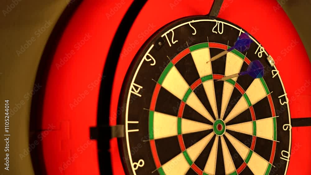 Three darts are thrown onto the dartboard. The first dart hit 20, the second hit 5 and the third hit 20.
Score 45 points