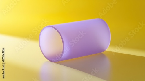 Purple Cylinder on Yellow.