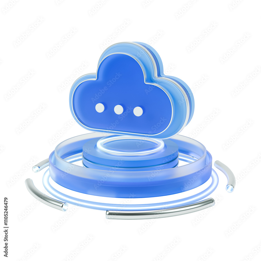 Cloud computing concept 3d icon Cloud computing concept 3d icon