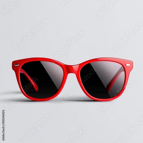 Red Sun Glasses Isolated