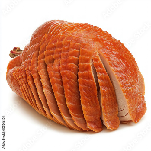 Sliced Turkey Isolated