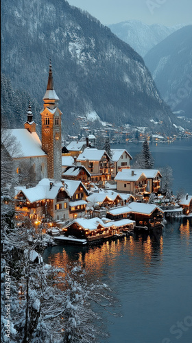 tranquil lakeside view at d...