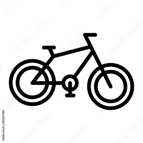 Bicycle Vector Line Icon Design