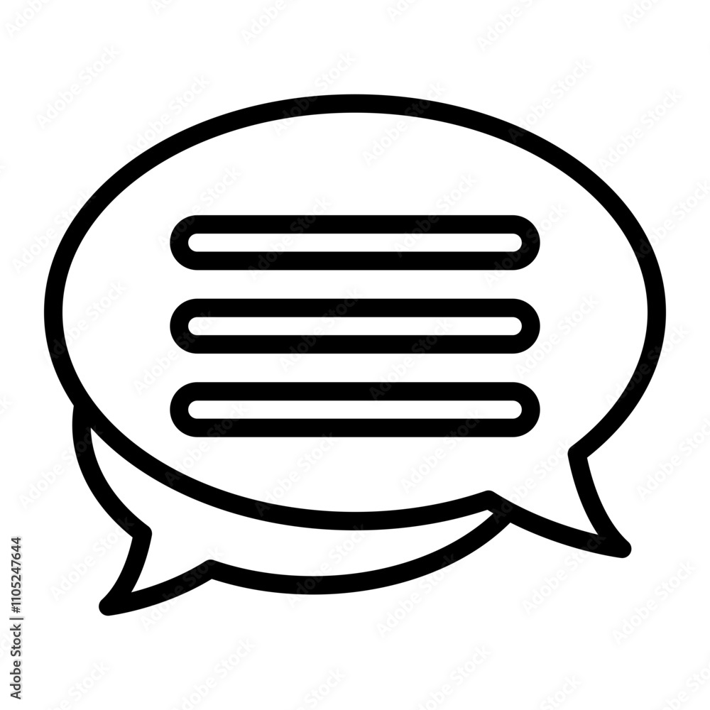Message Vector Line Icon Design Message Vector Line Icon Design