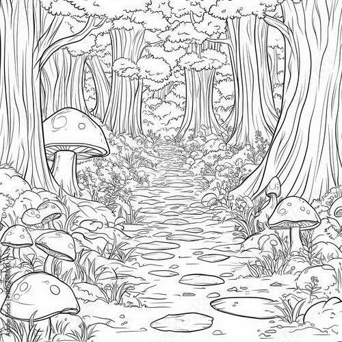 An enchanted forest with wh...