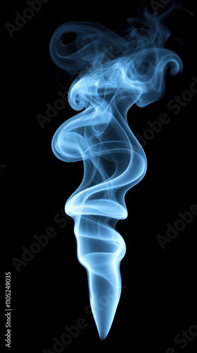 Blue Smoke On Black Background