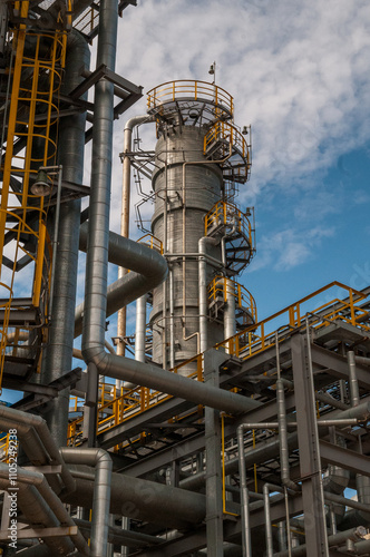 Atyrau oil refinery in the city of Atyrau in Kazakhstan.