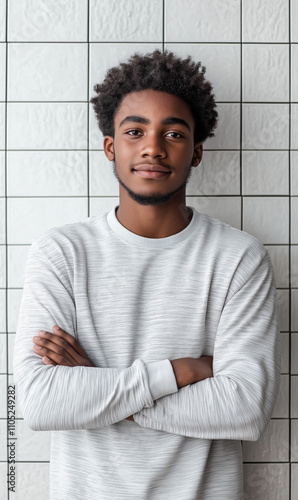 Black Teen On White Background