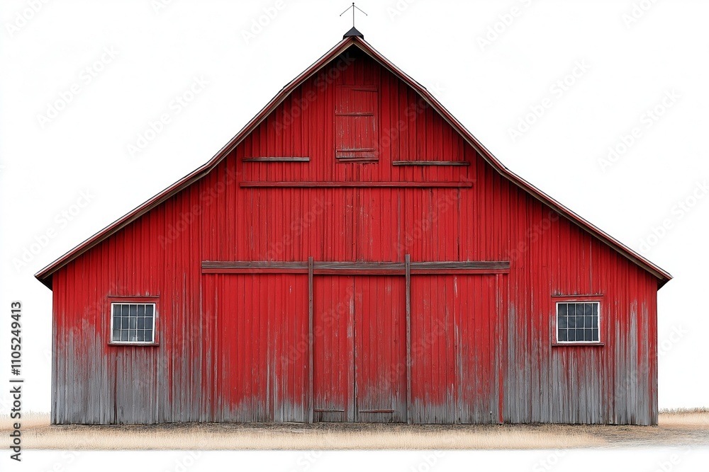 A barn isolated on white background. It is an agricultural building usually on farms and used for various purposes. A barn isolated on white background. It is an agricultural building usually on farms and used for various purposes.