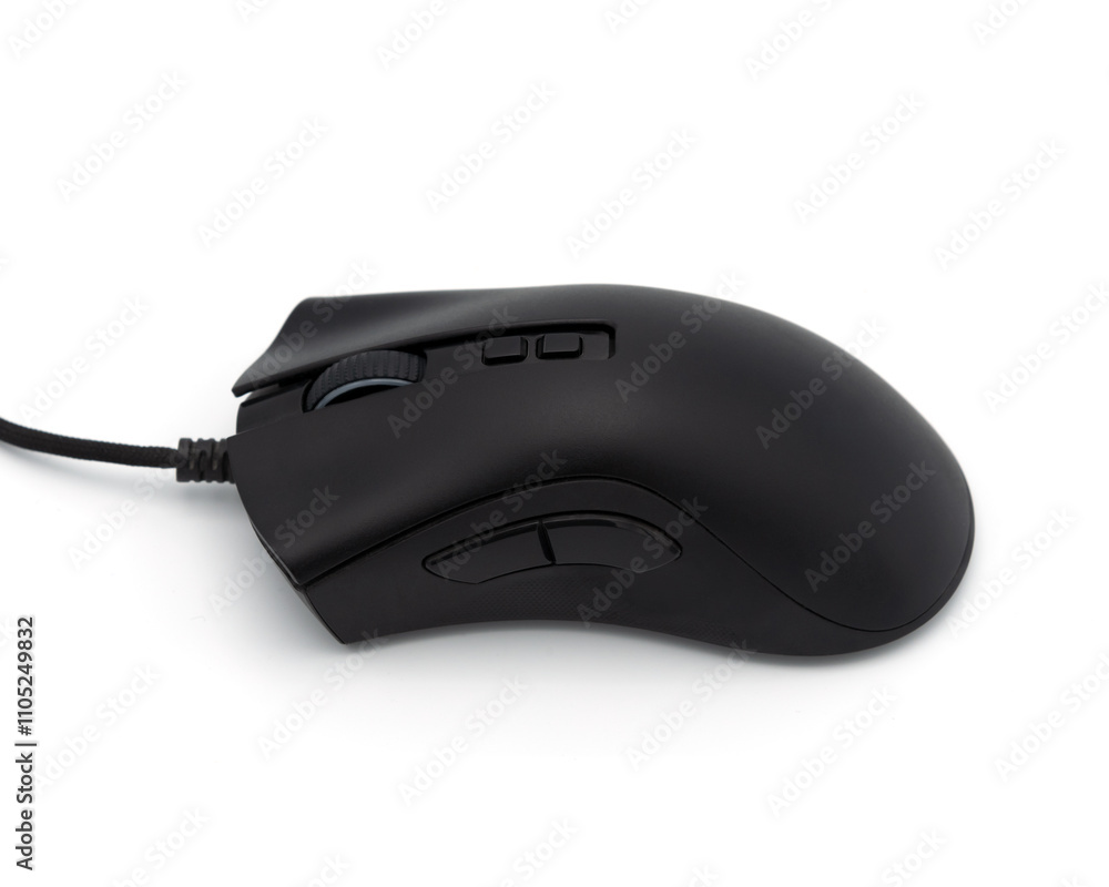Black Gaming Mouse with Side Buttons Black Gaming Mouse with Side Buttons