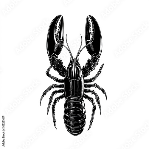 Lobster Silhouette, Illustr...