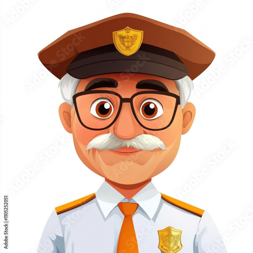 Police Officer Isolated