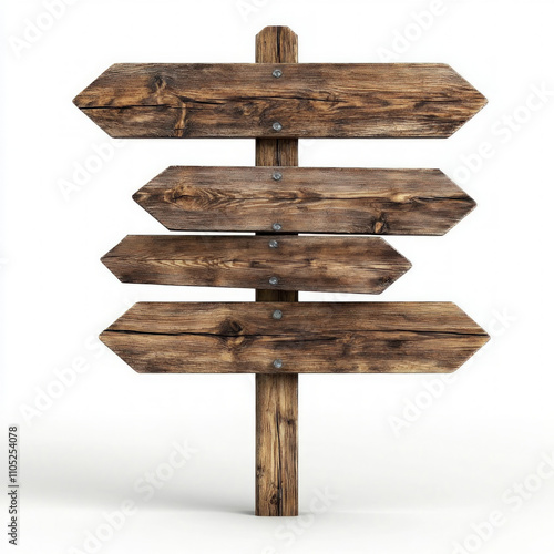Wooden Signboard Isolated