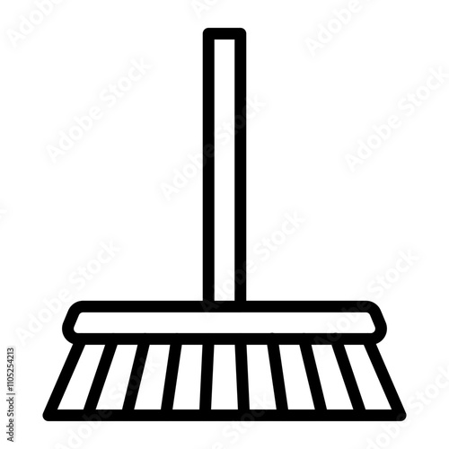 Broom Vector Line Icon Design