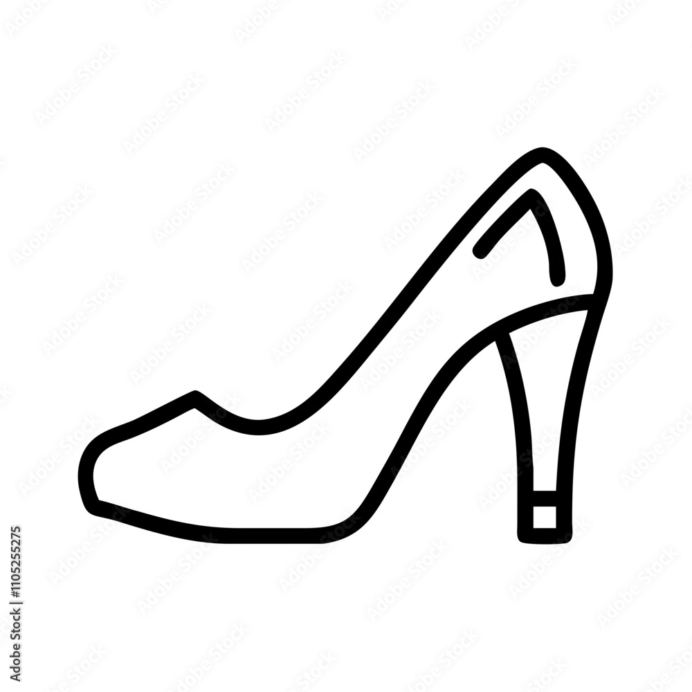 Elegant black high heels isolated on white background Elegant black high heels isolated on white background