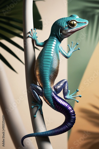 Electric Blue Day Gecko photo