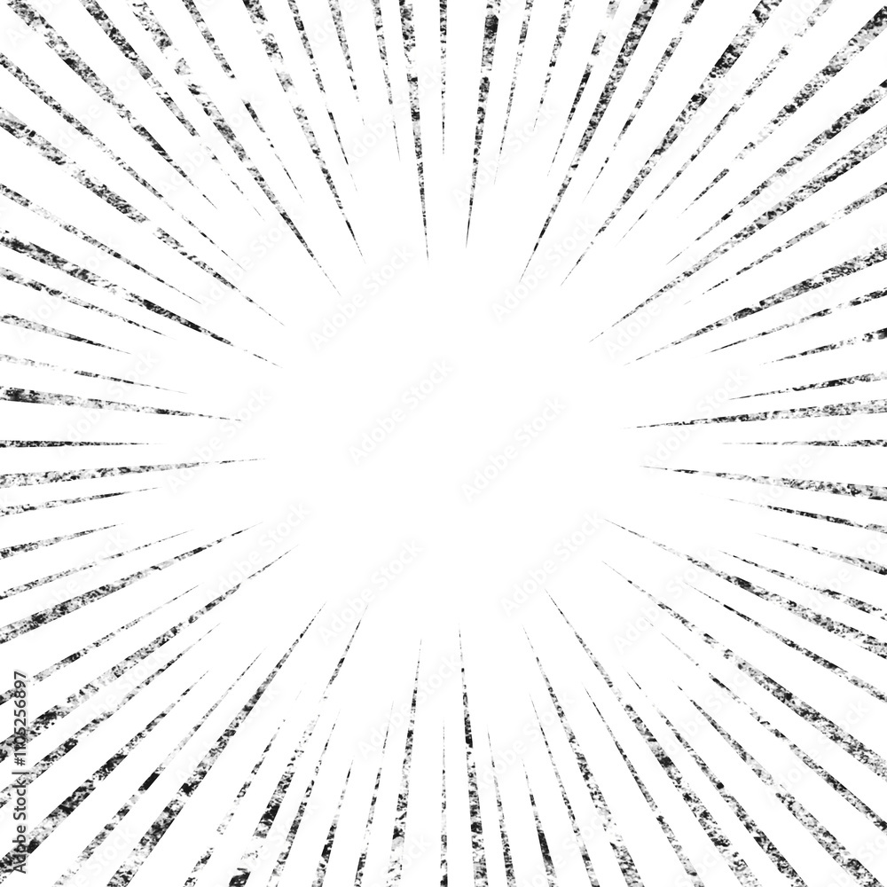 Obraz premium シルバー風のキラキラした漫画の集中線の素材