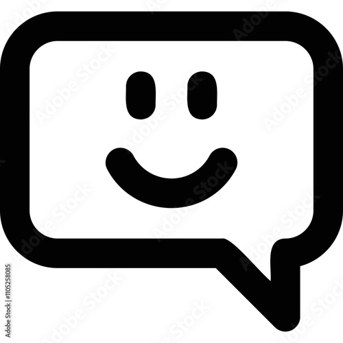 Simple vector icon chat photo