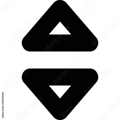 Simple vector icon arrow, regulator
