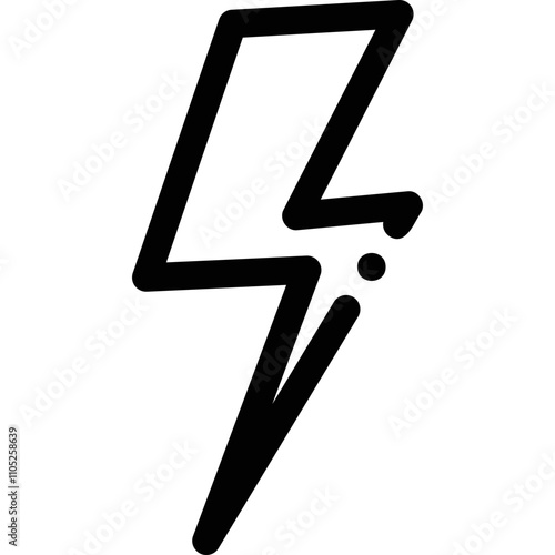 Simple vector icon lightning