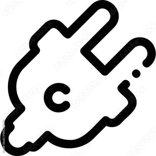 Simple vector icon plug socket