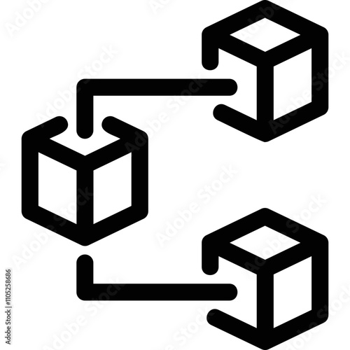 Simple vector icon cube